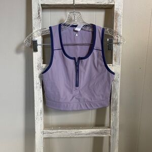 Balance Athletica Purple Zip Crop Top